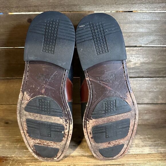 Mens Johnston & Murphy Aragon II Black Leather Tassel Shoes Loafers Size 9 M GUC main image 6